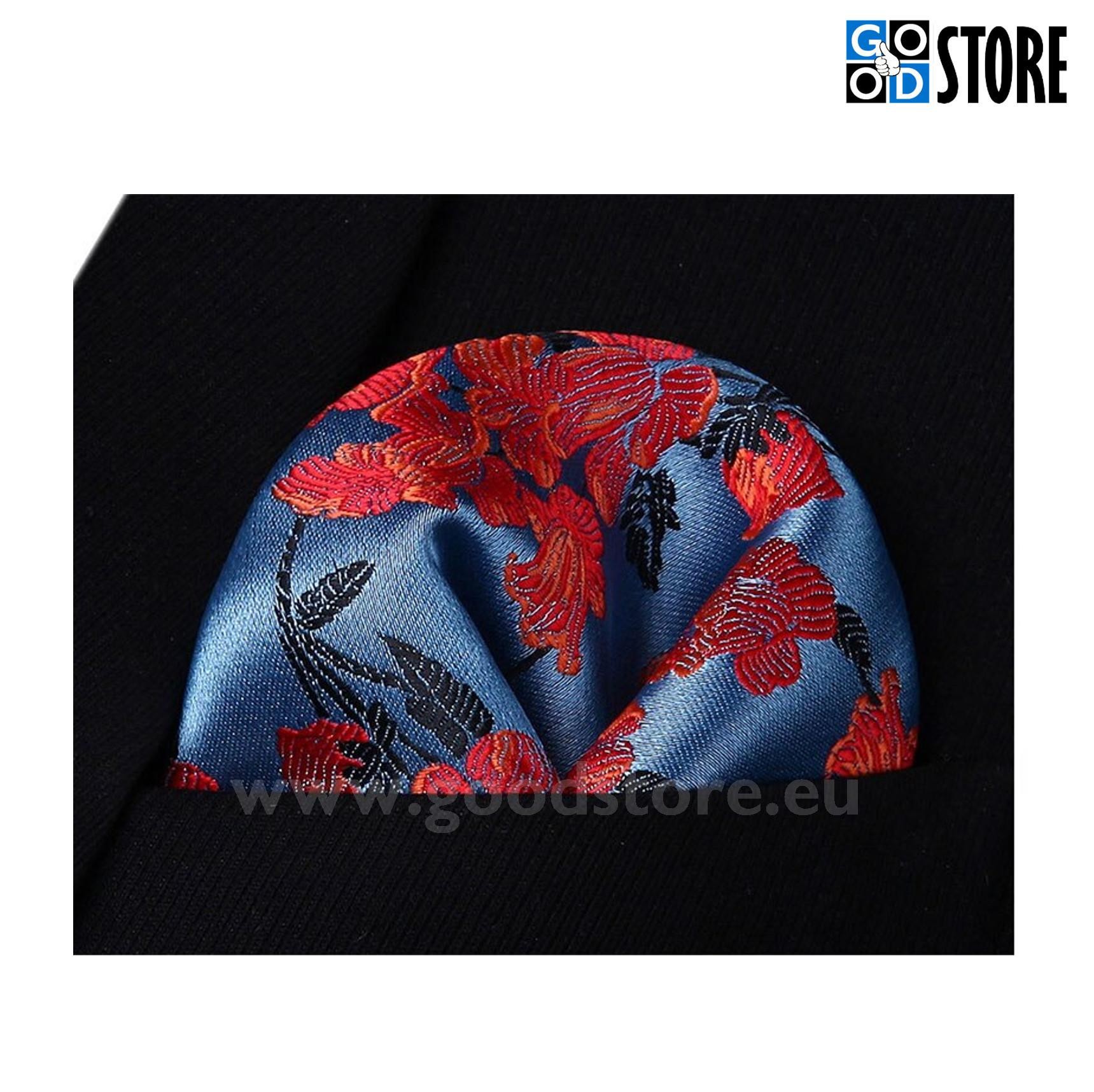 Moodne seotava lipsu komplekt, sinakashall lilledega