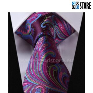 Luksuslik seotava lipsu komplekt, helkiv violetne ja roosa