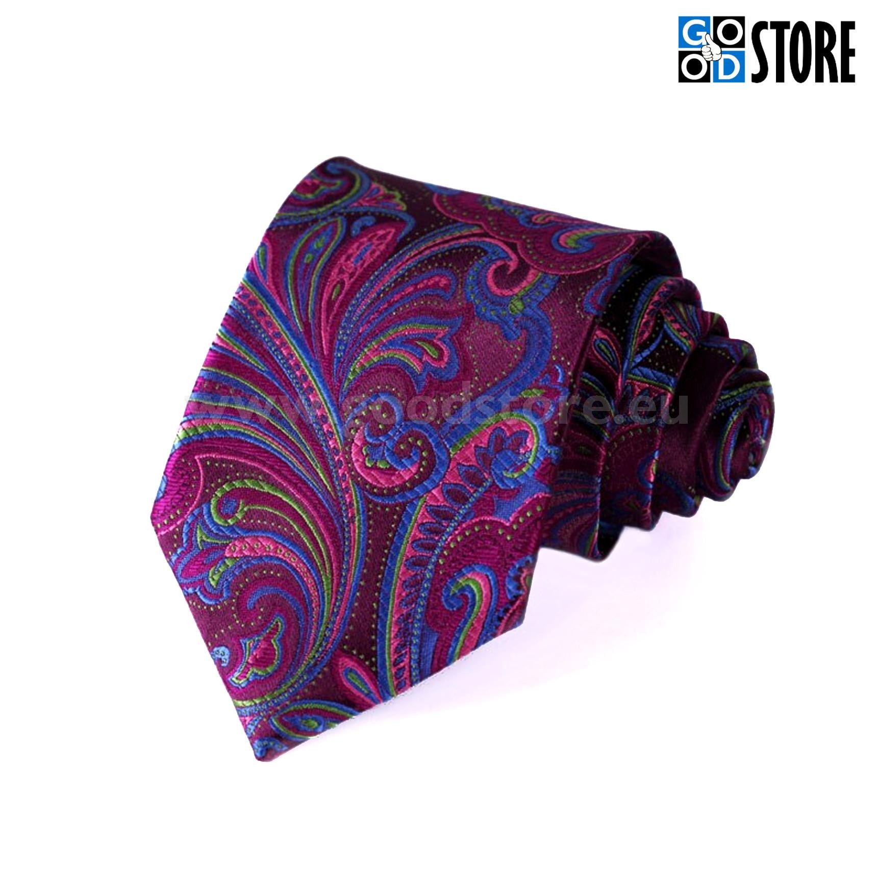 Luksuslik seotava lipsu komplekt, helkiv violetne ja roosa