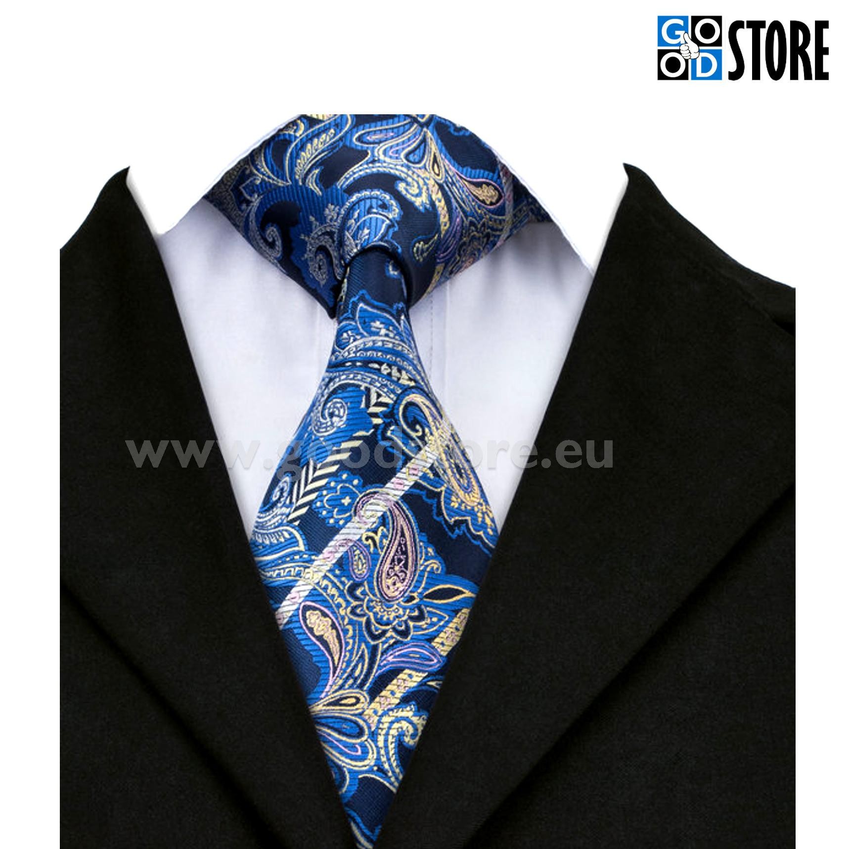 Elegantne lipsu komplekt, kuninglik sinine ja must