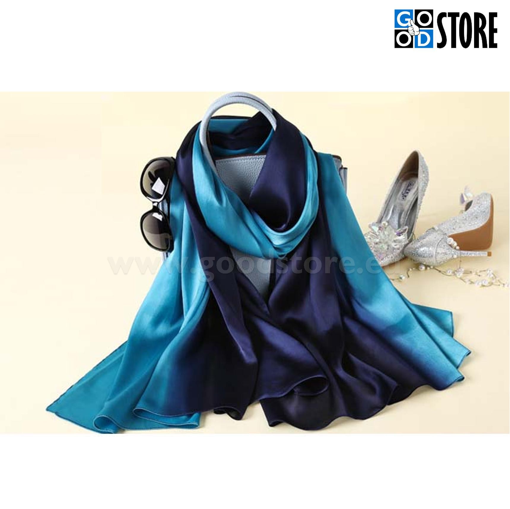 Naiste siidist rätik, 180 x 90cm, kahevärviline