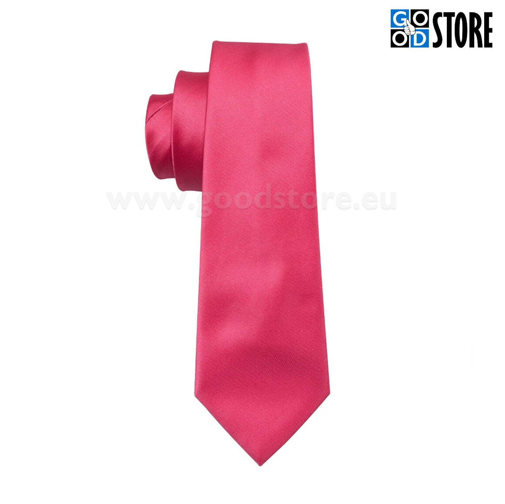 Esinduslik lipsu komplekt, mansetinööpide ja rinnarätikuga, säravroosa