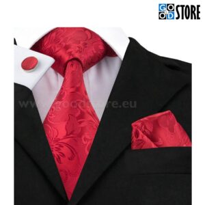 Noobel seotava lipsu komplekt, punane lilleline