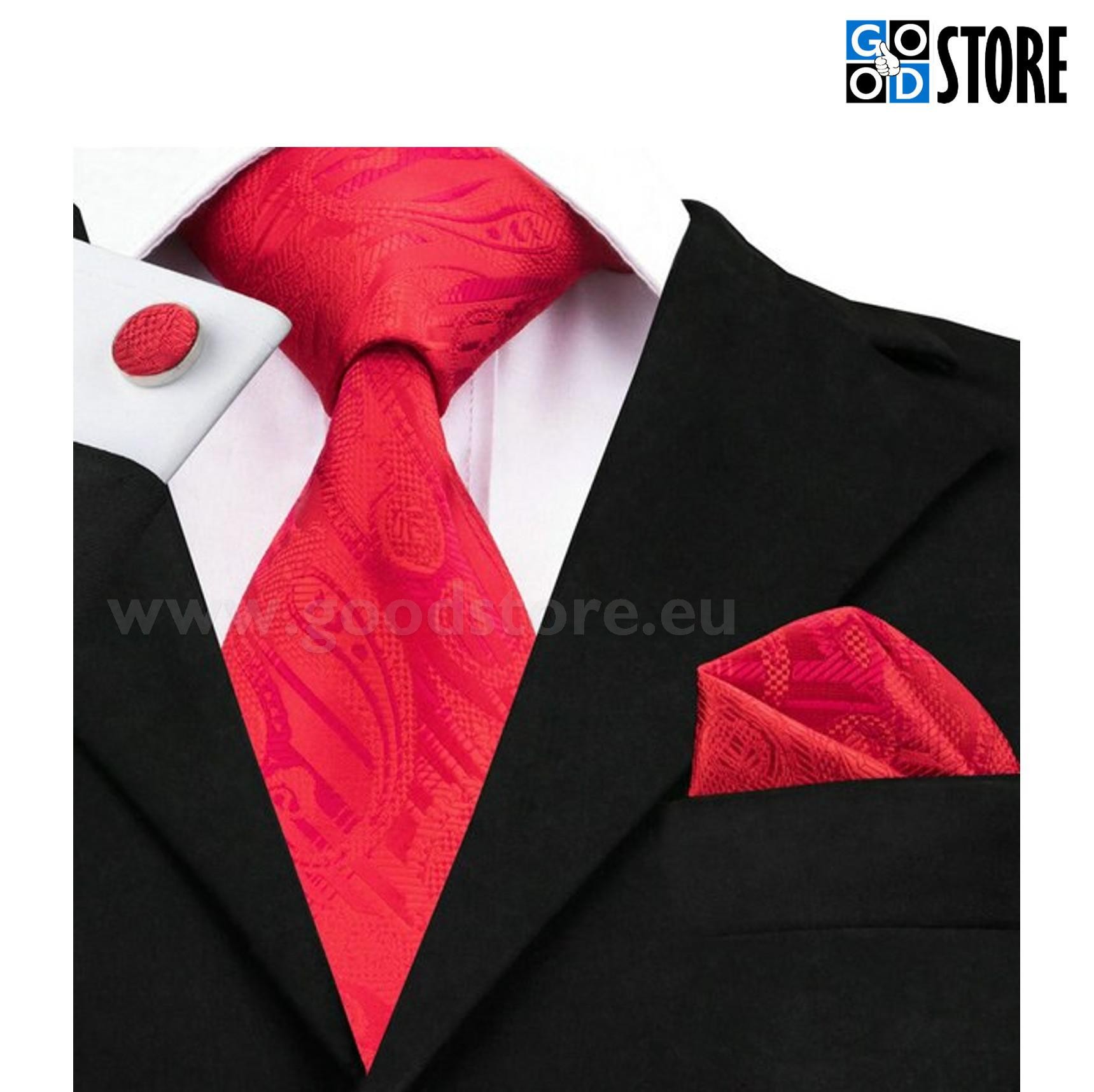 Eksklusiivne seotava lipsu komplekt, särav punane