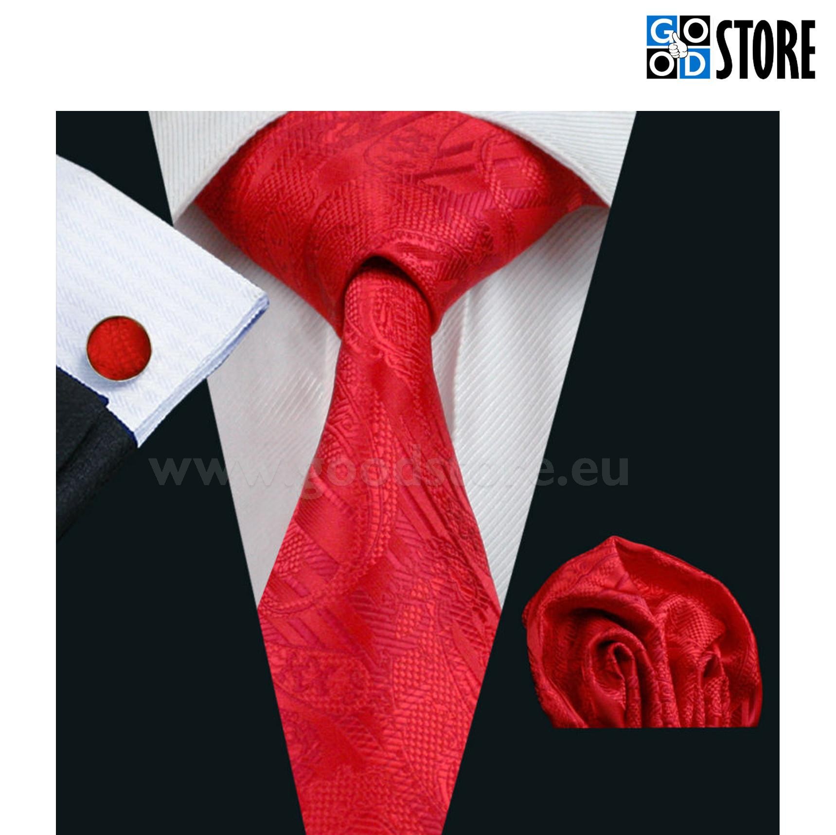 Eksklusiivne seotava lipsu komplekt, särav punane