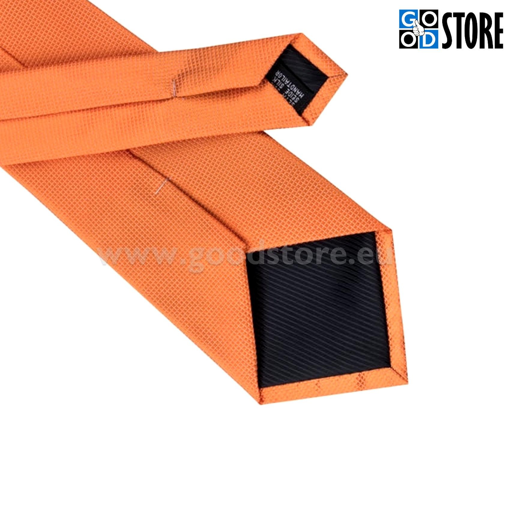 Luksuslik seotava lipsu komplekt, kergelt helkiv oranž