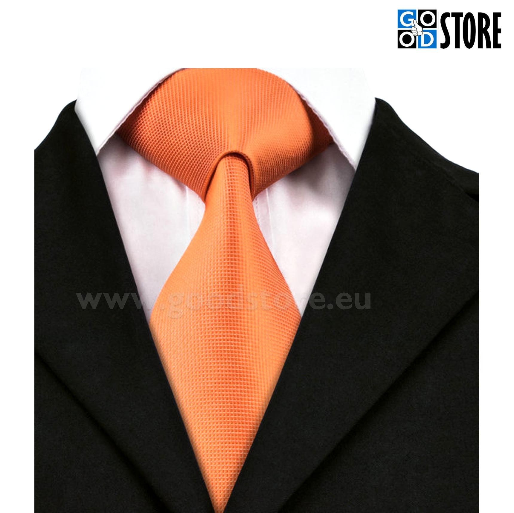 Luksuslik seotava lipsu komplekt, kergelt helkiv oranž