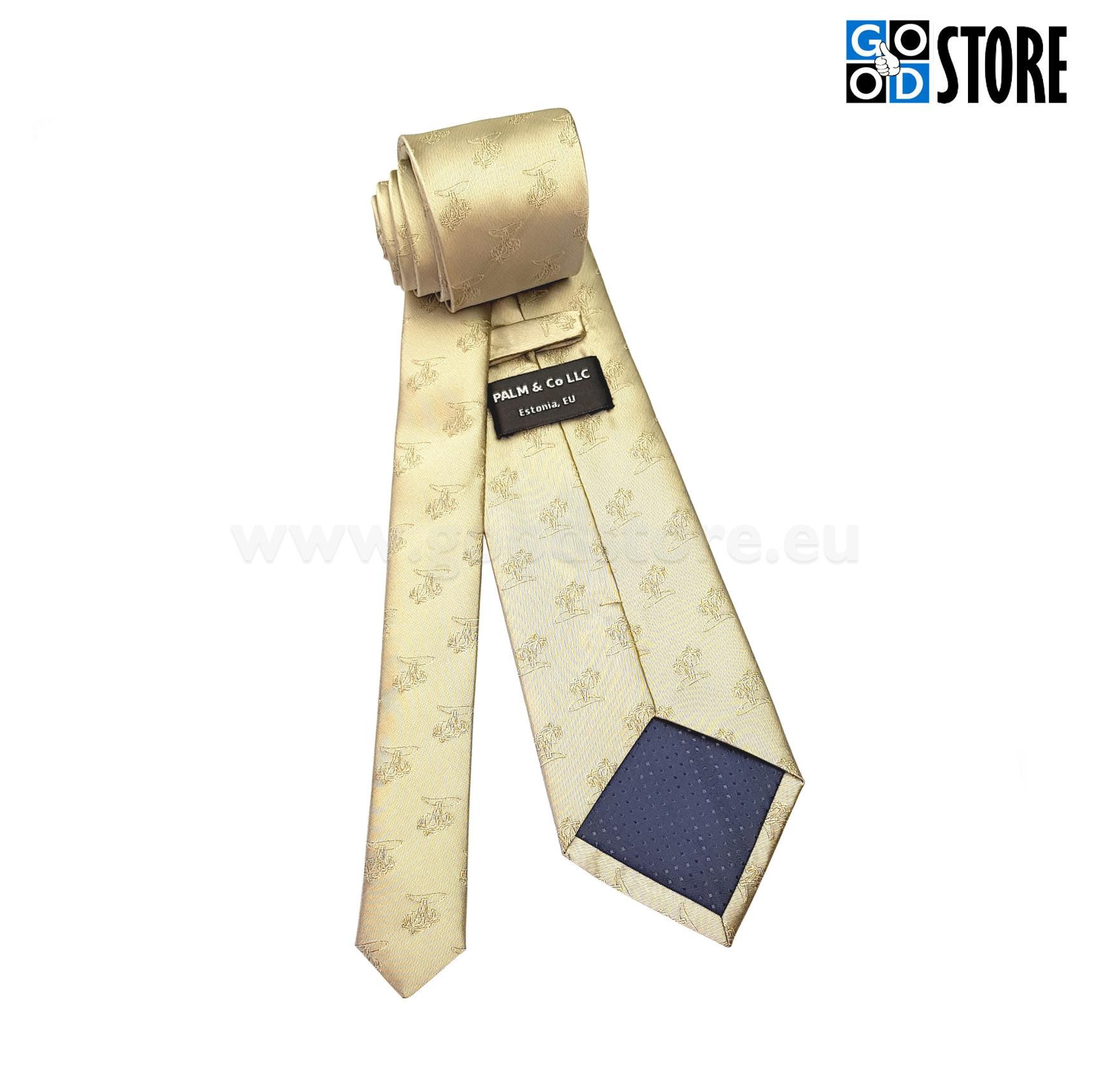 Eksklusiivne seotav lips ja lipsunõel kinkekarbis, "kuus päeva", beež