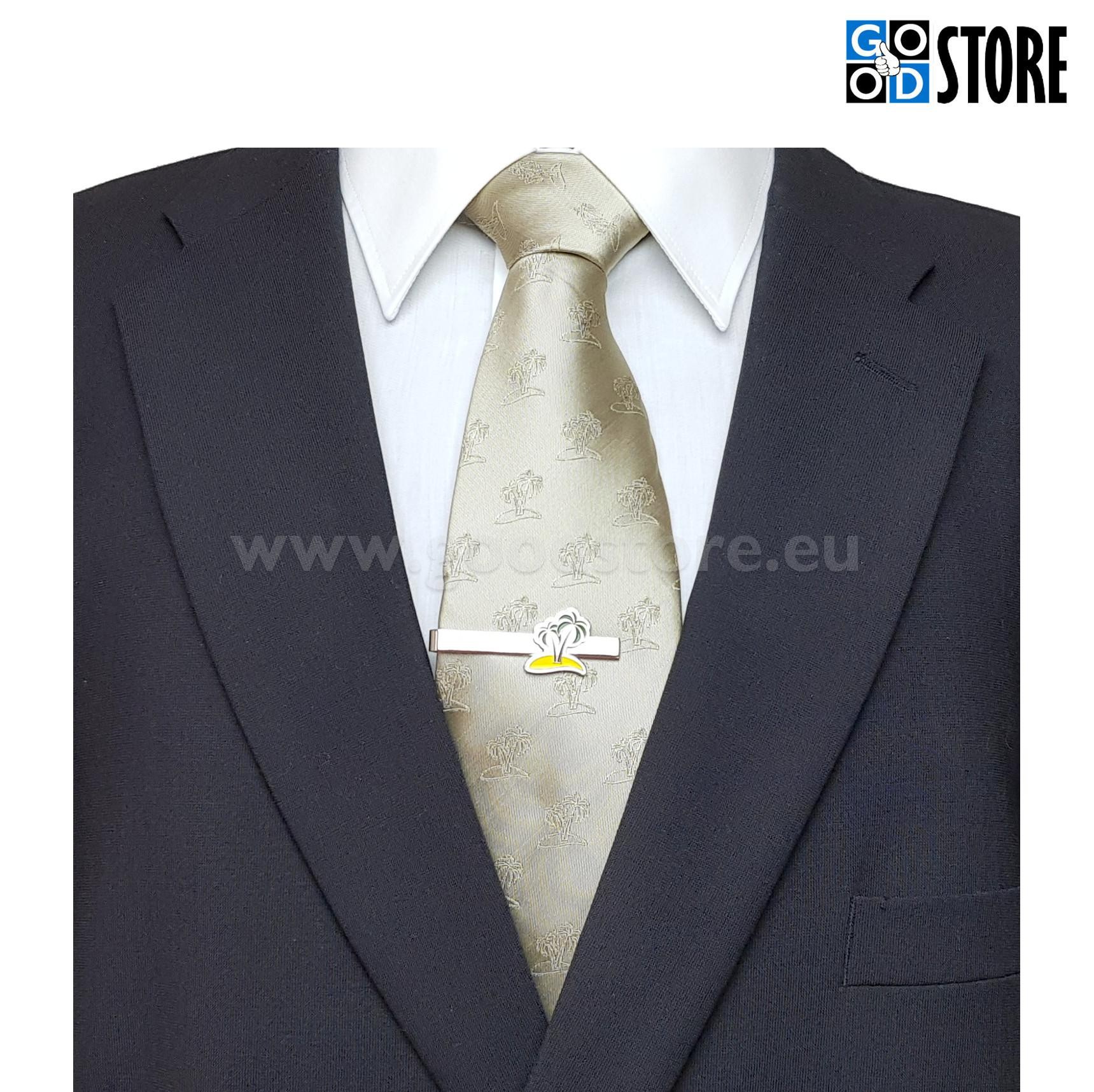 Eksklusiivne seotav lips ja lipsunõel kinkekarbis, "kuus päeva", beež