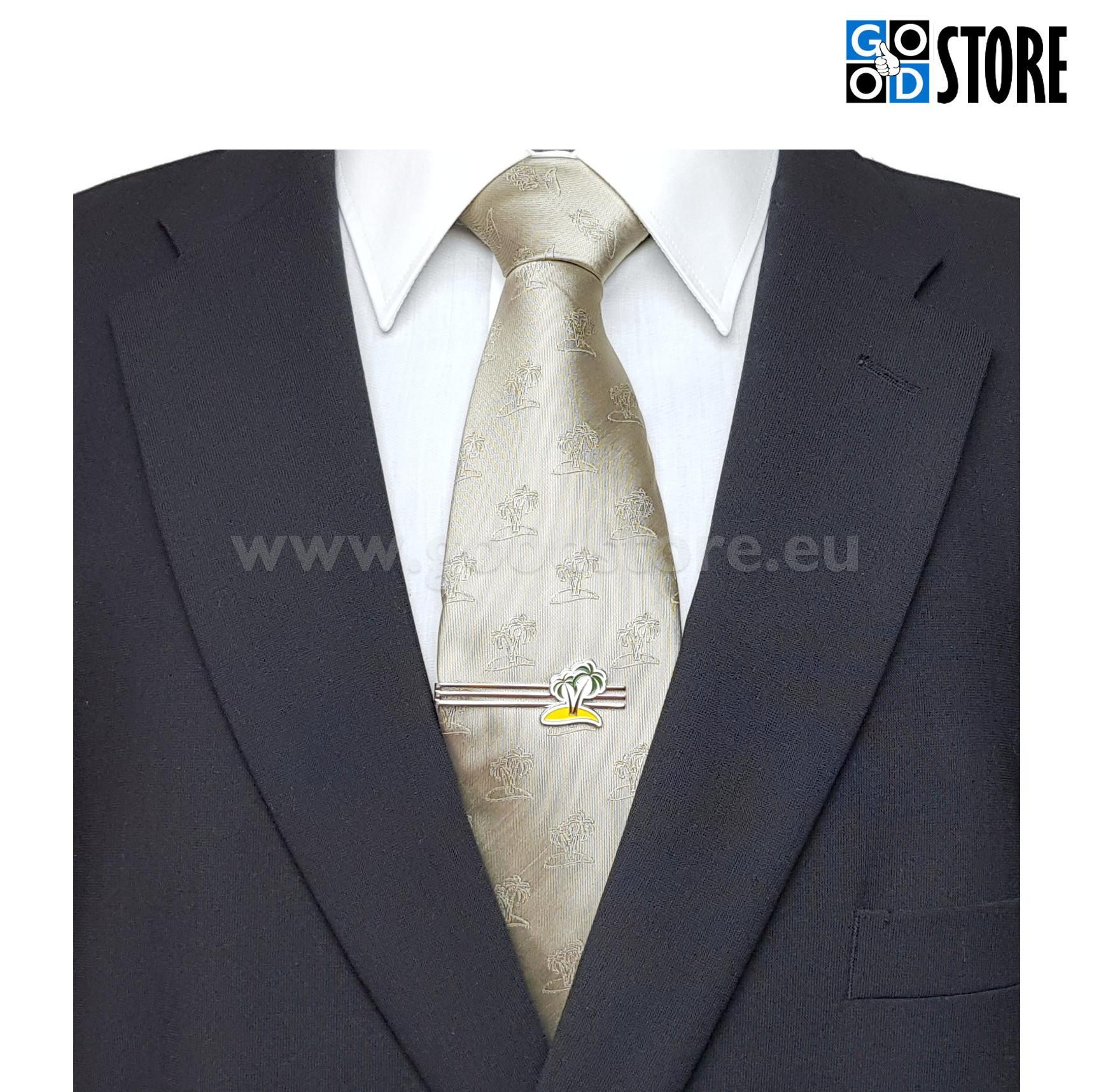 Eksklusiivne seotav lips ja lipsunõel kinkekarbis, "kuus päeva", beež