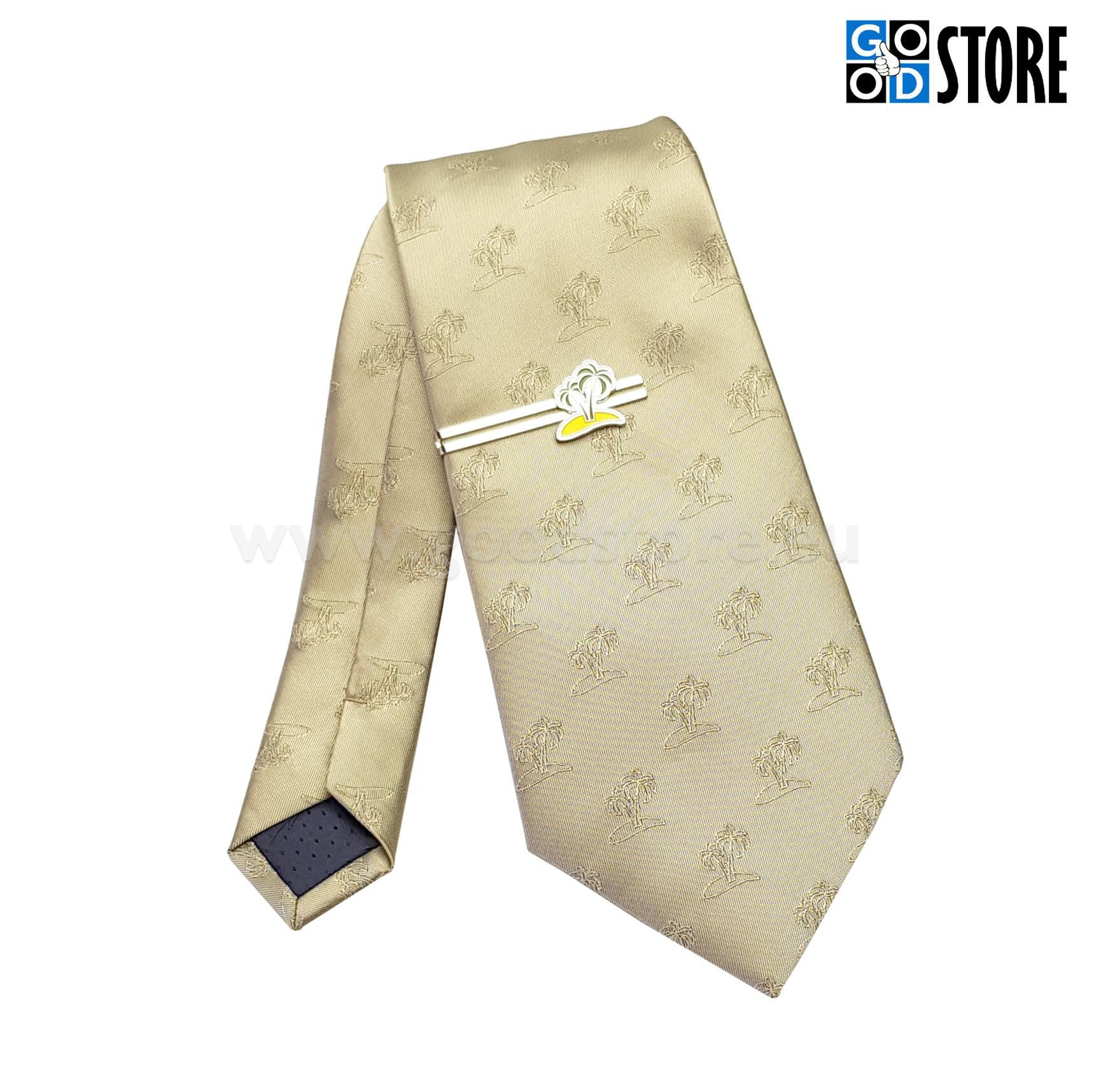 Eksklusiivne seotav lips ja lipsunõel kinkekarbis, "kuus päeva", beež