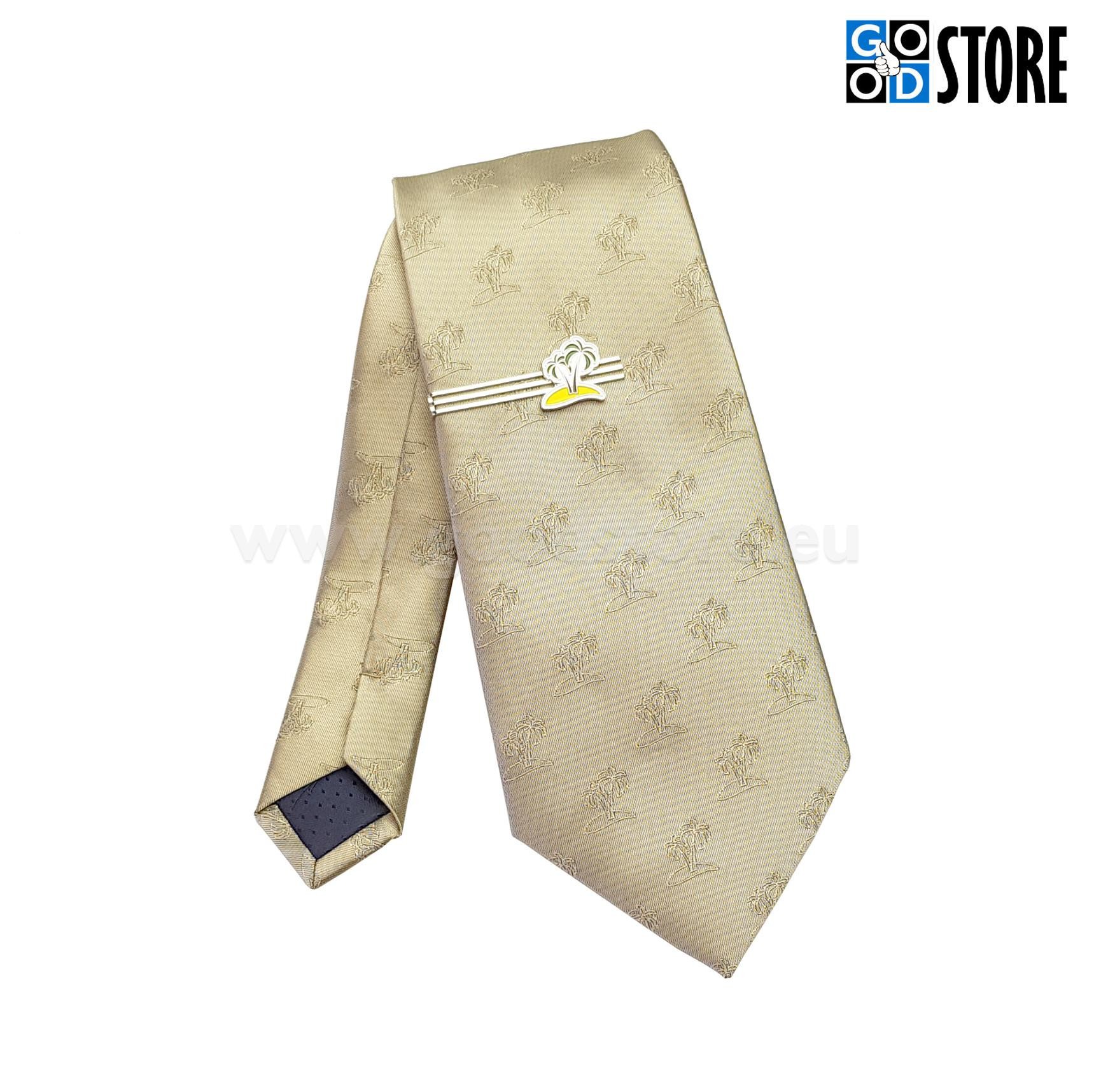 Eksklusiivne seotav lips ja lipsunõel kinkekarbis, "kuus päeva", beež