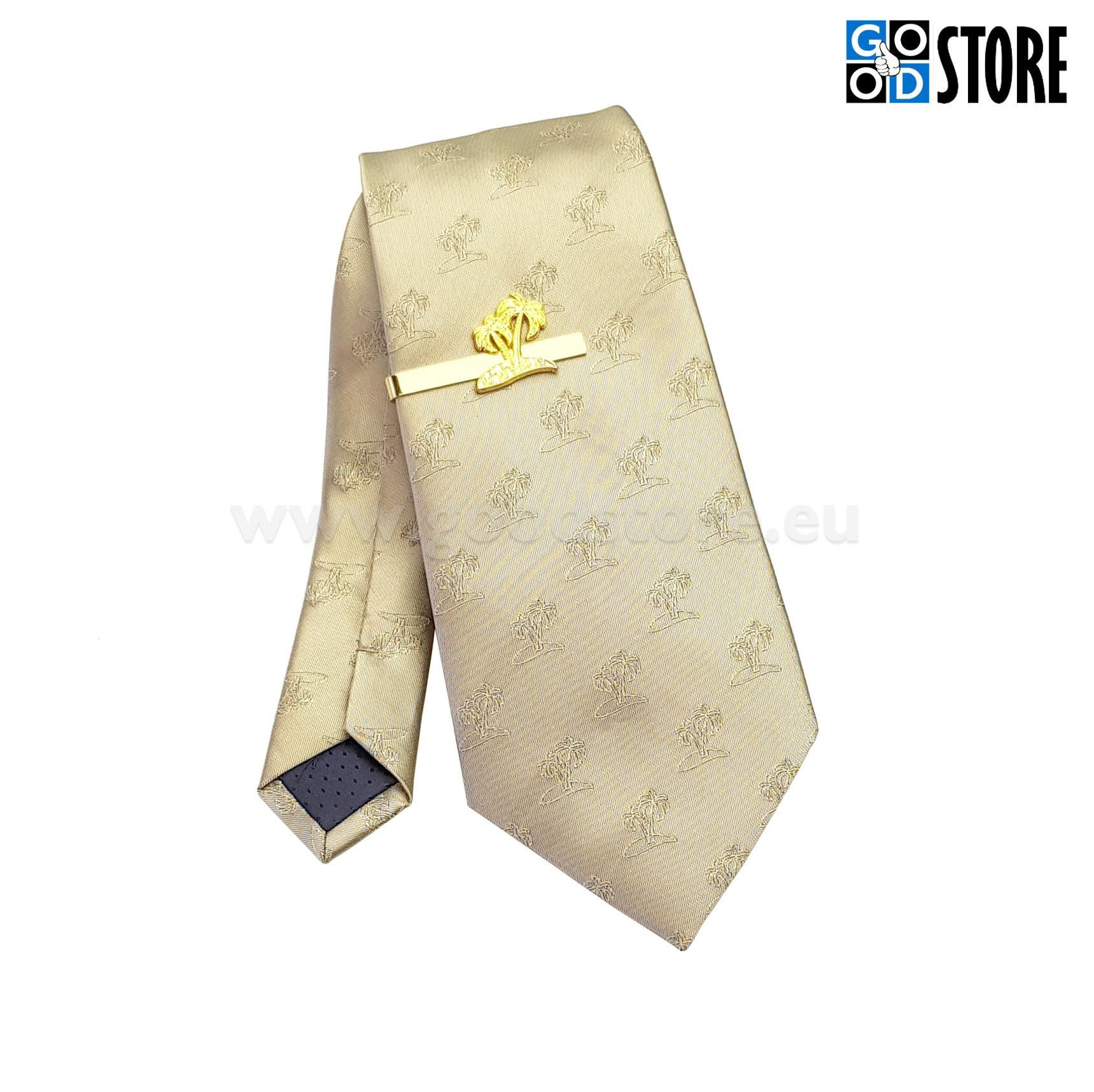 Eksklusiivne seotav lips ja lipsunõel kinkekarbis, "kuus päeva", beež