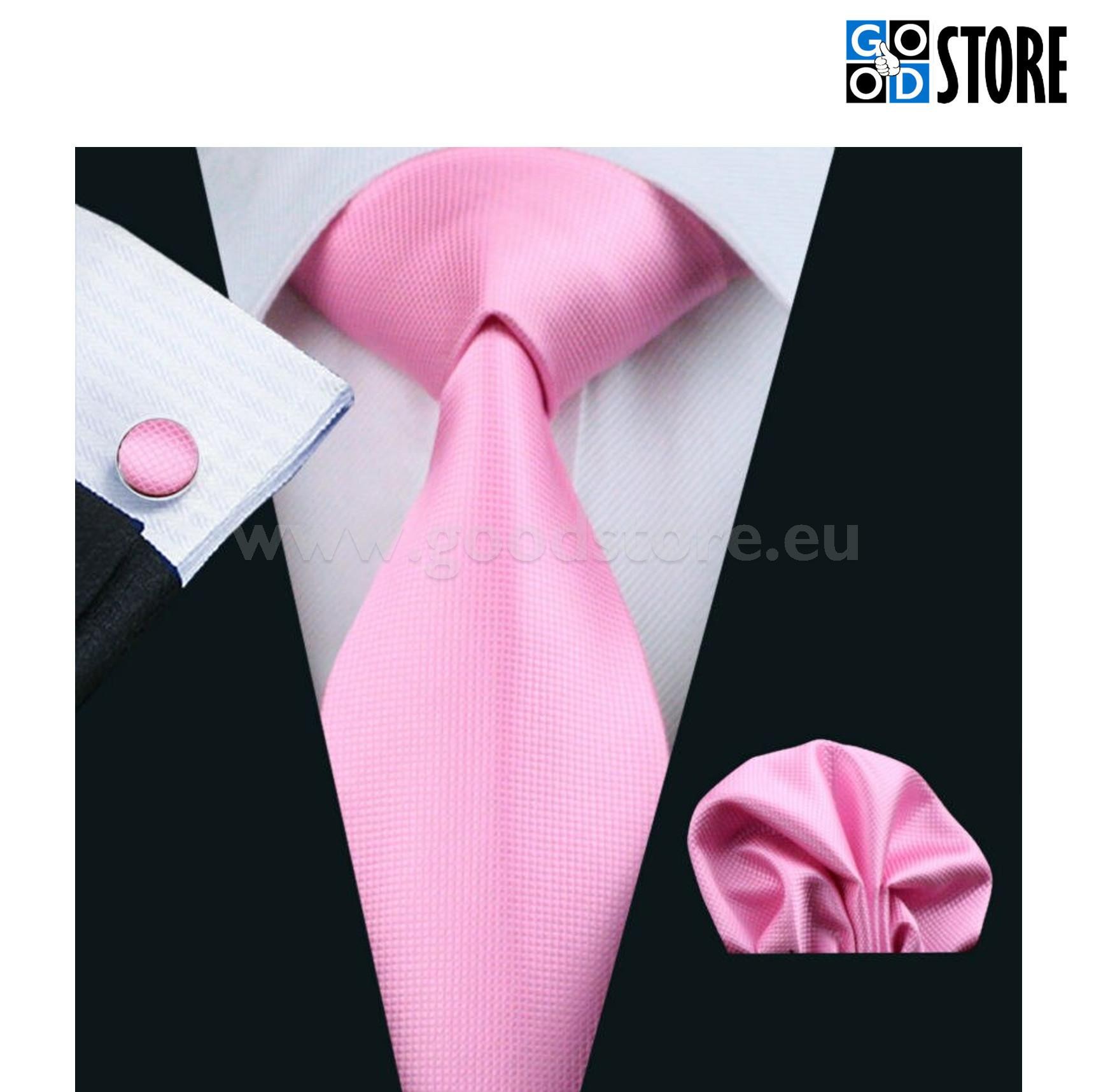 Luksuslik seotava lipsu komplekt, kergelt helkiv roosa