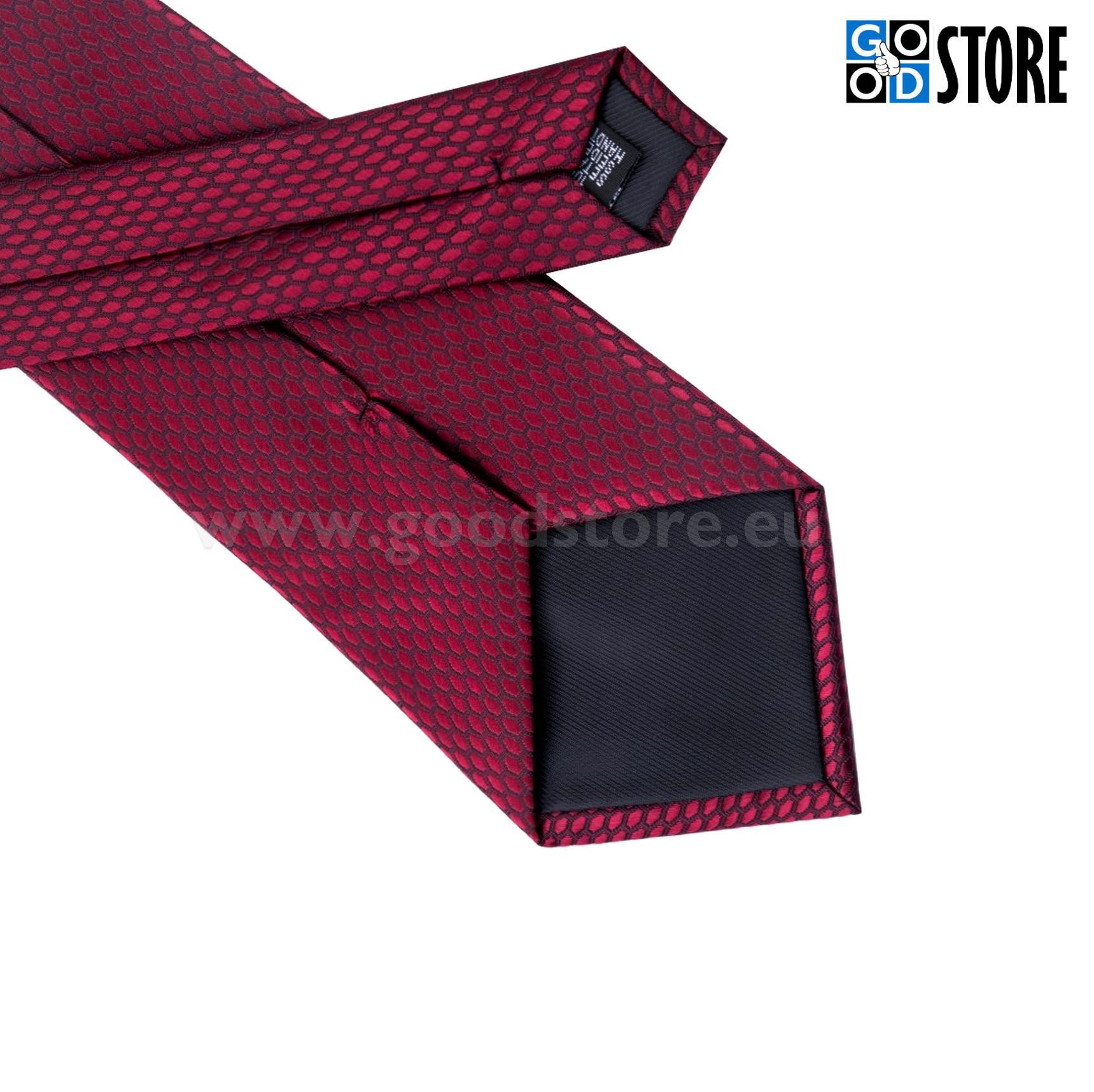 Seotava lipsu luksuslik komplekt mansetinööpide ja rinnataskurätikuga, veini tumepunane