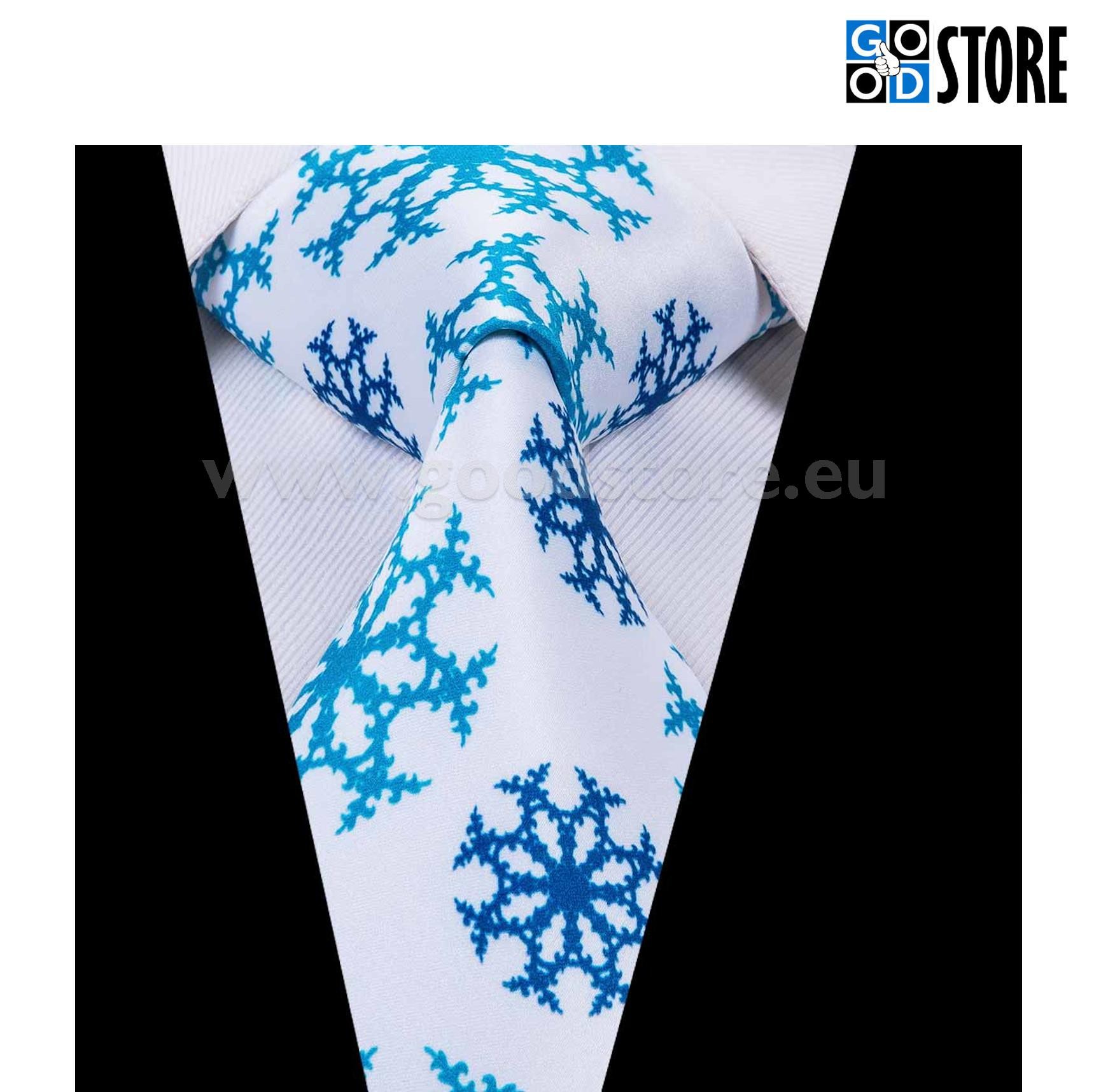 Valge seotava lipsu komplekt, lumehelvestega