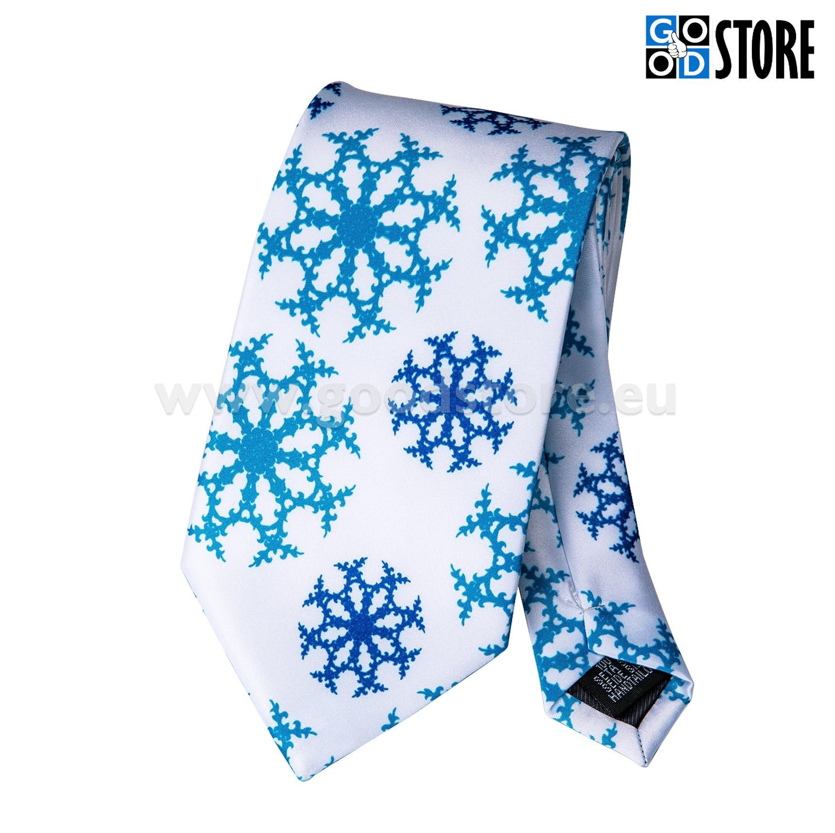 Valge seotava lipsu komplekt, lumehelvestega