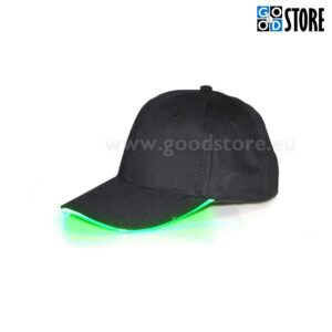 Rohelise LED valgusribaga müts