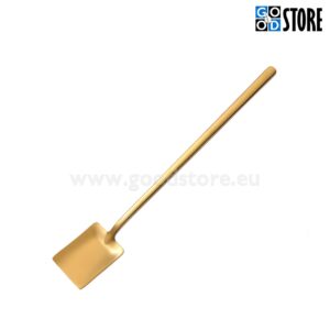 Teelusikas, pika varrega kühvellabidas, kuldne