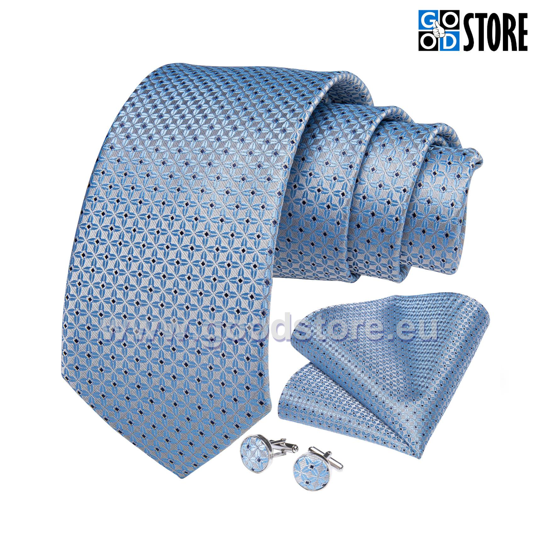 Elegantne lipsu komlekt, N7014 hallikas-sinine-GoodStore