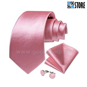 Esinduslik lipsu komlekt, N7864-soliidne-roosa-GoodStore