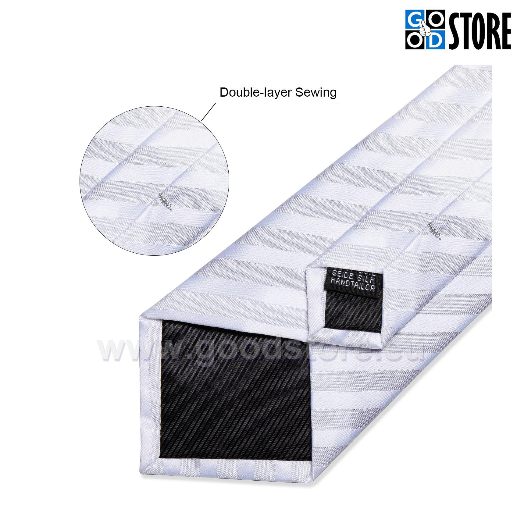 Luksuslik lipsu komlekt, N-7005-valge-triibuline GoodStore