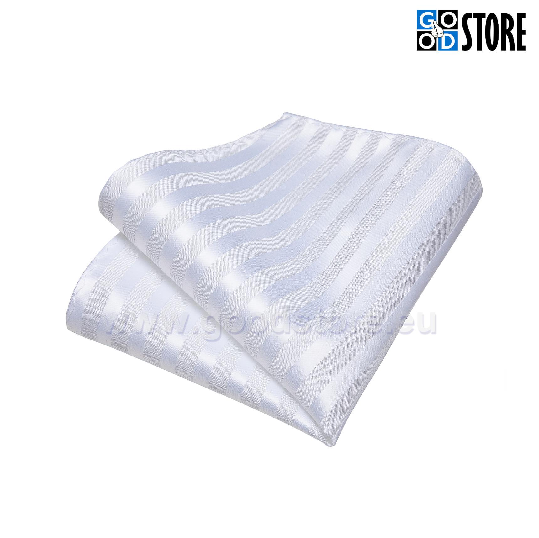 Luksuslik lipsu komlekt, N-7005-valge-triibuline-GoodStore