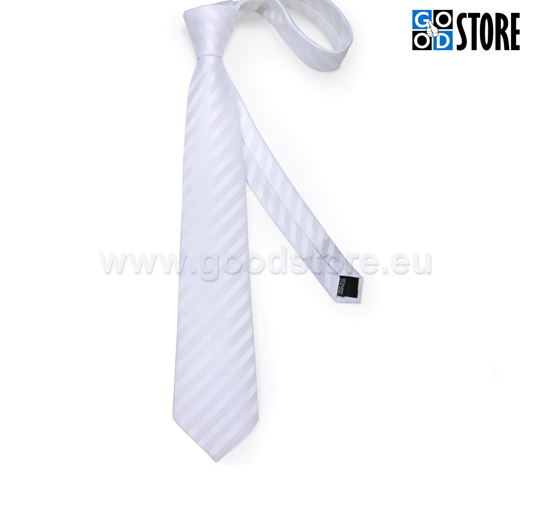 Luksuslik lipsu komlekt, N-7005-white-striped-GoodStore