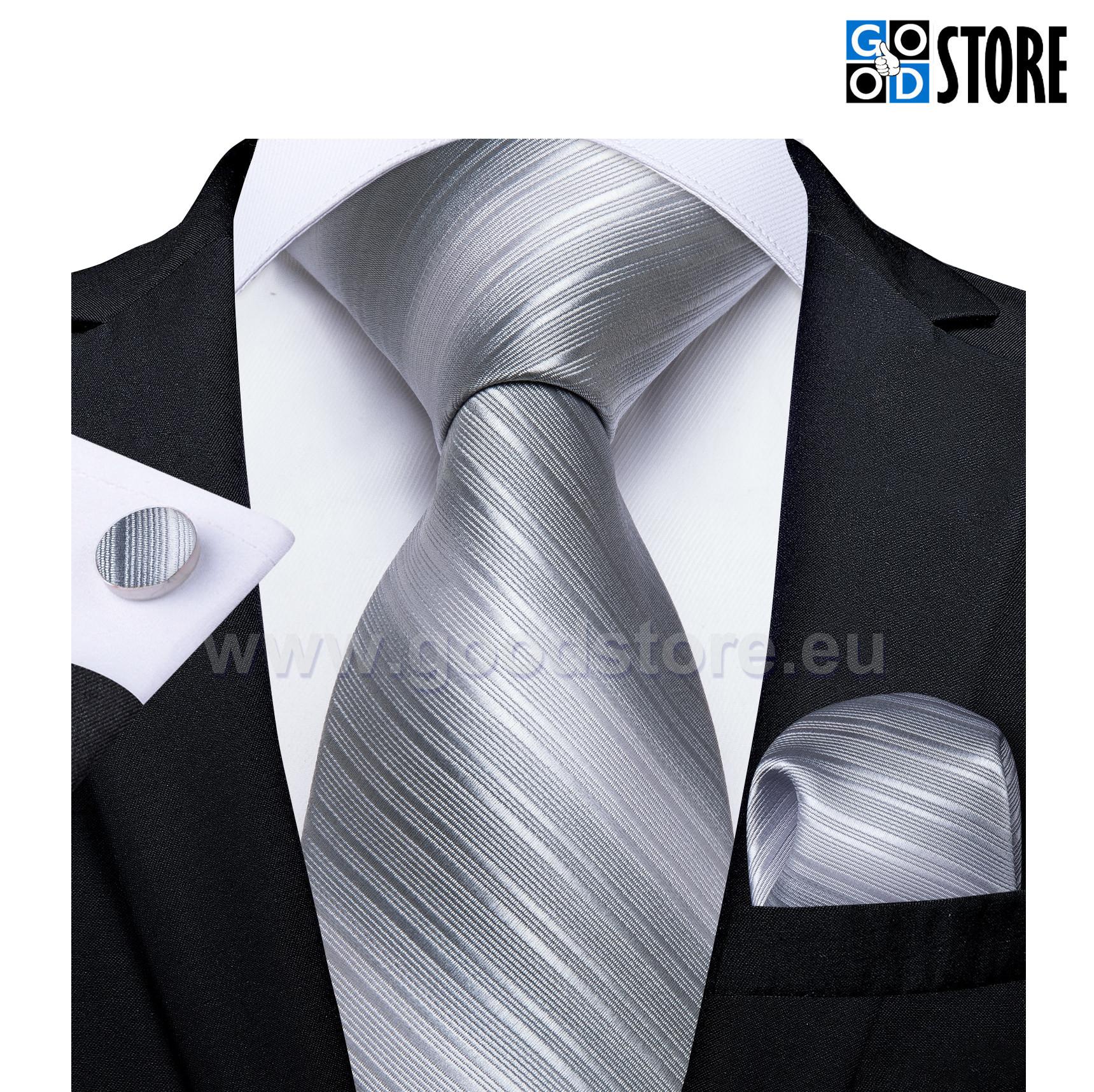 Luksuslik lipsu komlekt, N-7286 hõbehall-GoodStore