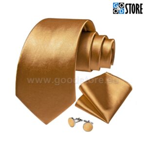 Luksuslik lipsu komlekt, N-7865-kuldpruun-GoodStore