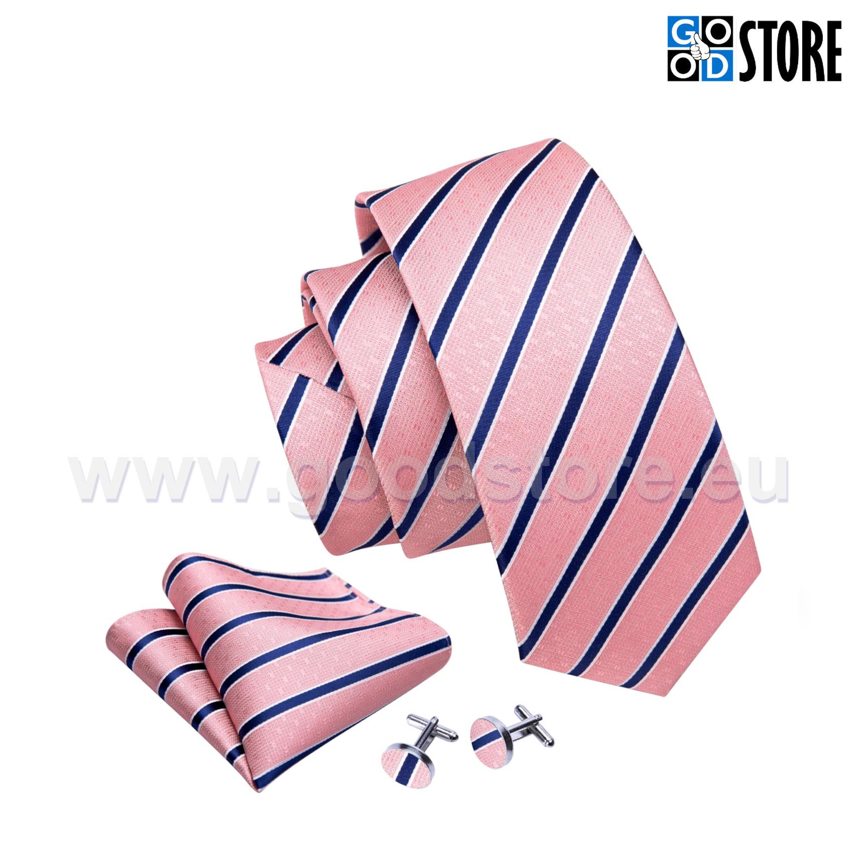 The Set of Necktie, Elegant Pink & Navy Blue GoodStore