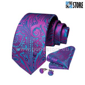 Luksuslik lipsu komlekt, N1622-sinine-fuksia-GoodStore