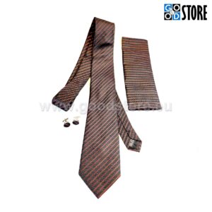 Eritellimuse lipsu komlekt, tume sätendavate-triipudega-GoodStore