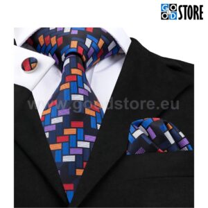 Pidulik Värvilise Tetrise mustriga mustriga lipsu komplekt