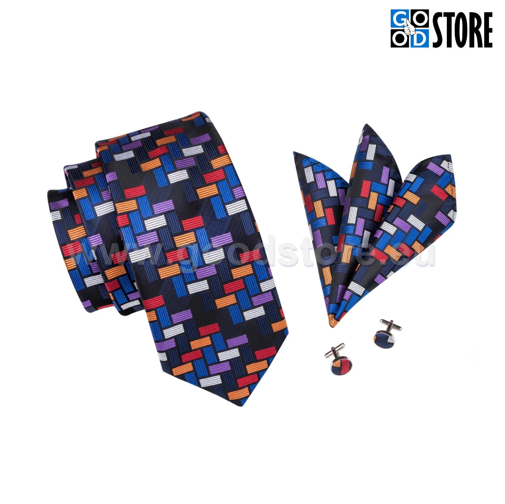 Pidulik Värvilise Tetrise mustriga mustriga lipsu komplekt