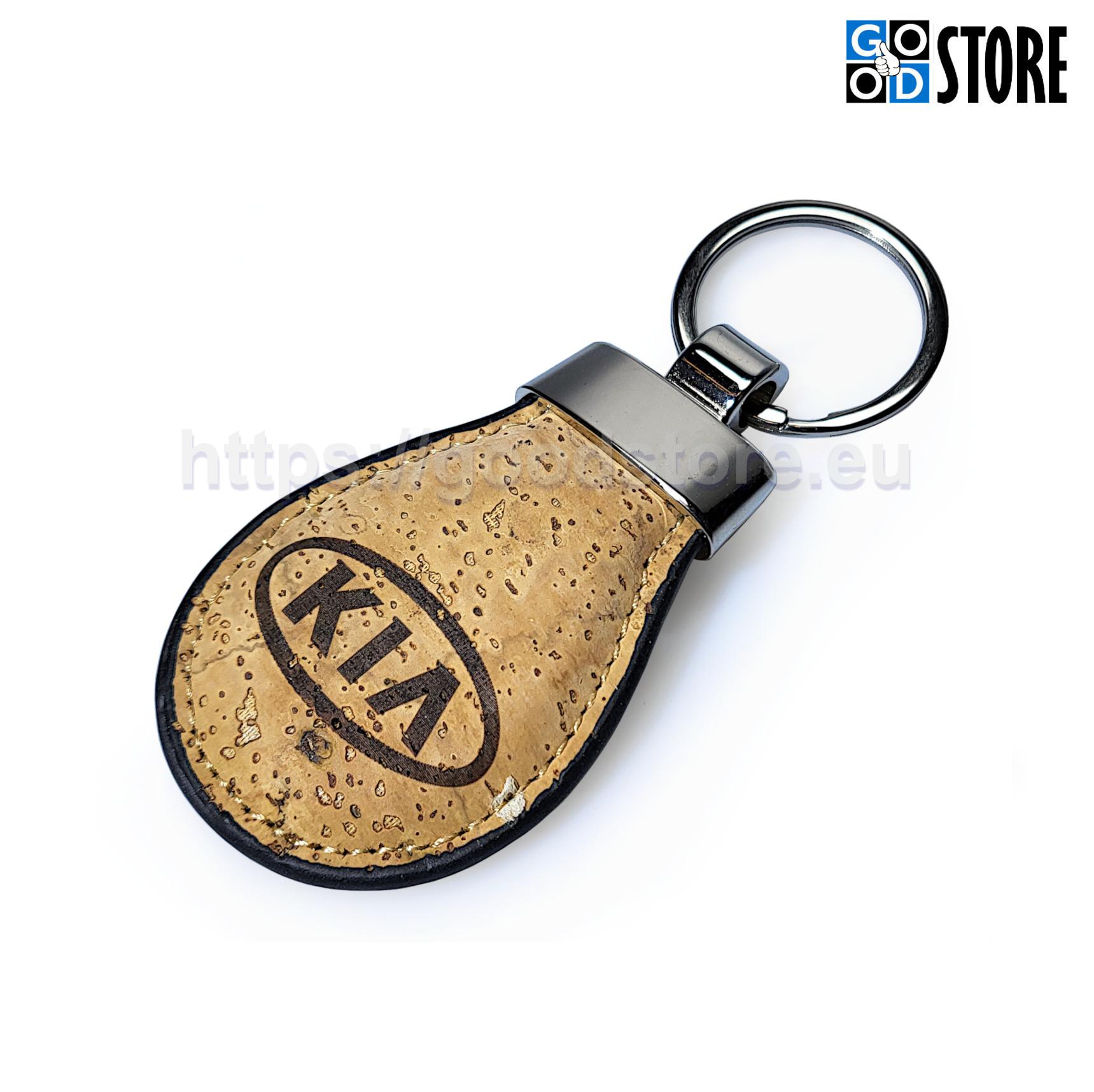 Võtmehoidja looduslikust korgist KIA Logoga