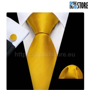 Vapustavalt ilus kuldne luksuslik lipsu kompl 6478