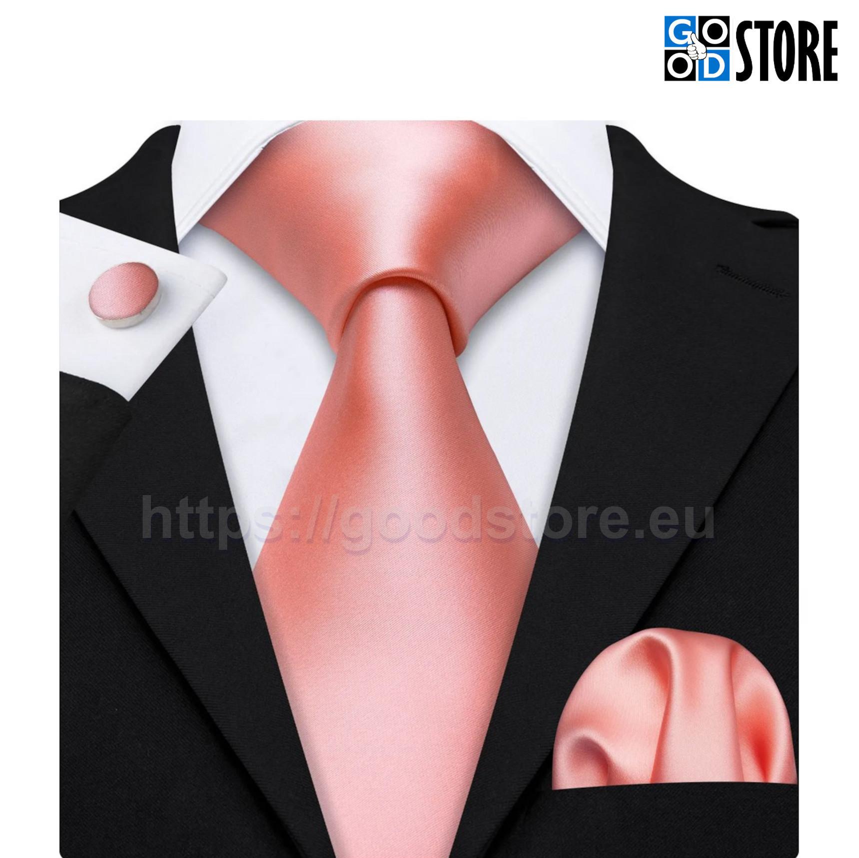 Pidulik lipsu komplekt, mans.nööpide ja rätikuga, virsik