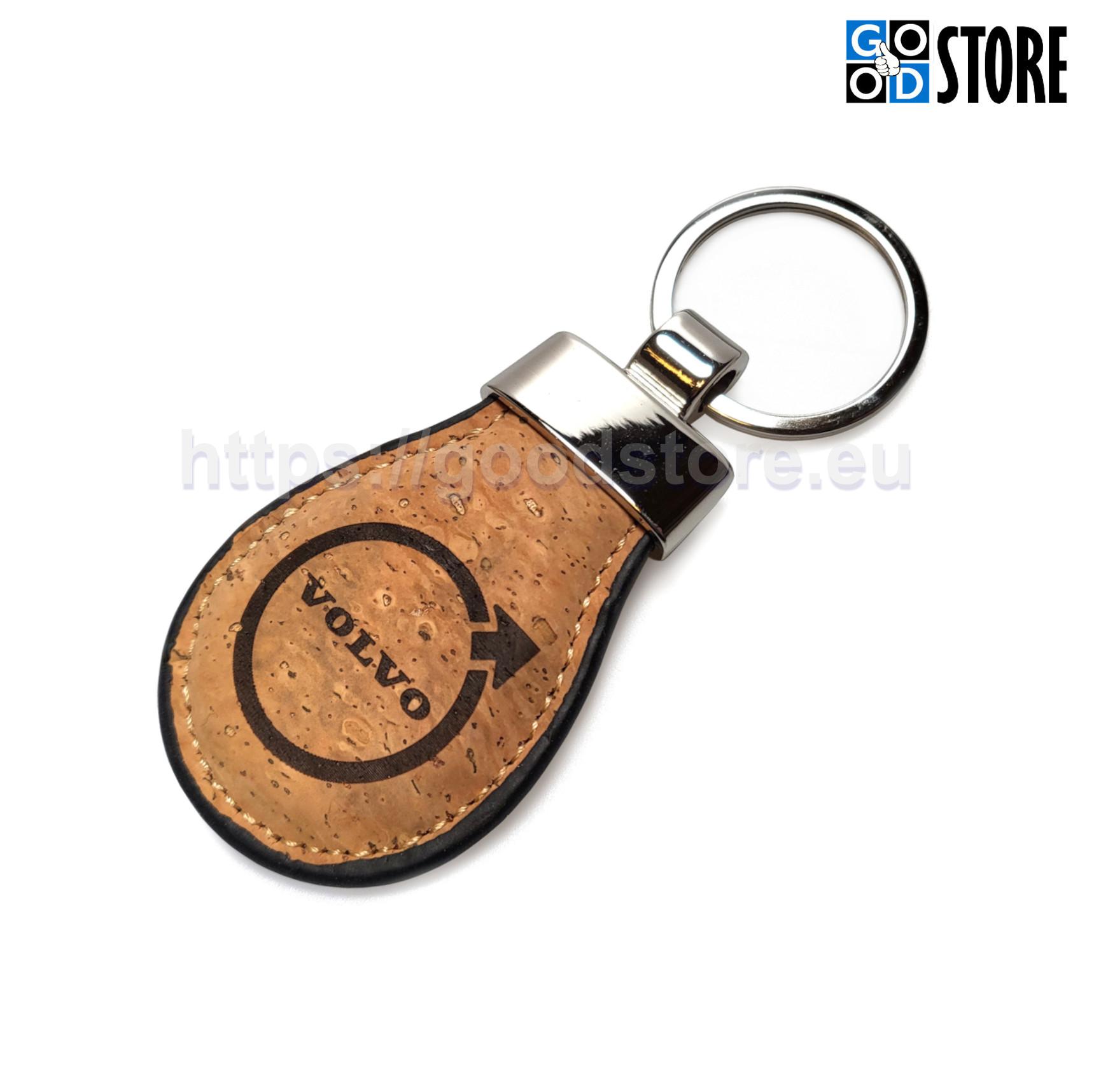 Võtmehoidja looduslikust korgist VOLVO Logoga
